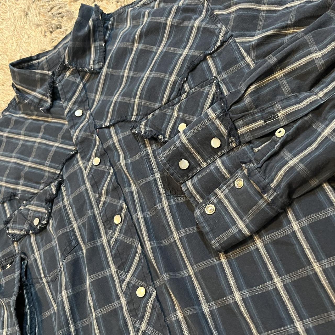 Mastermind button up gray and hot navy