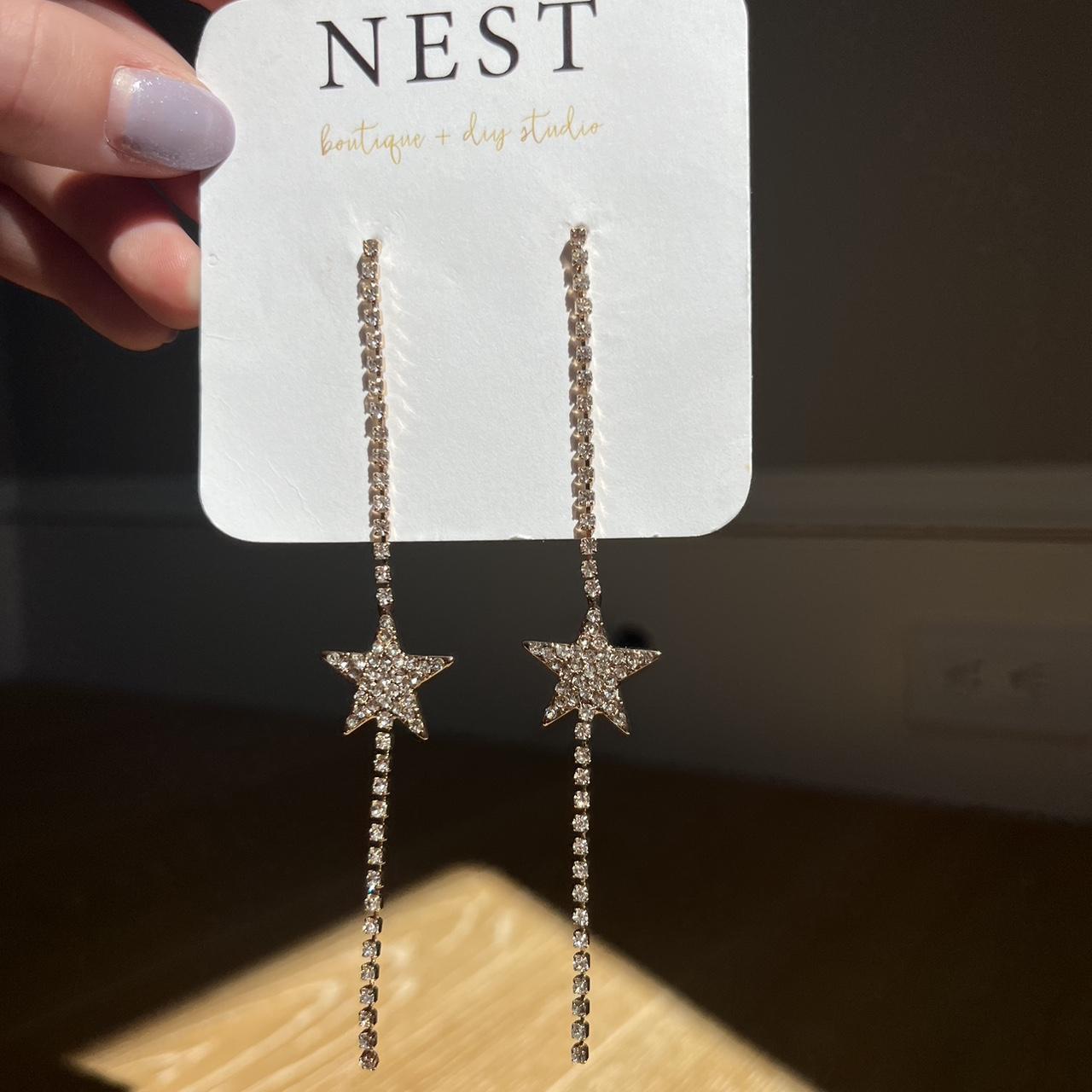 Gold Star Earrings Brandy Melville 2025