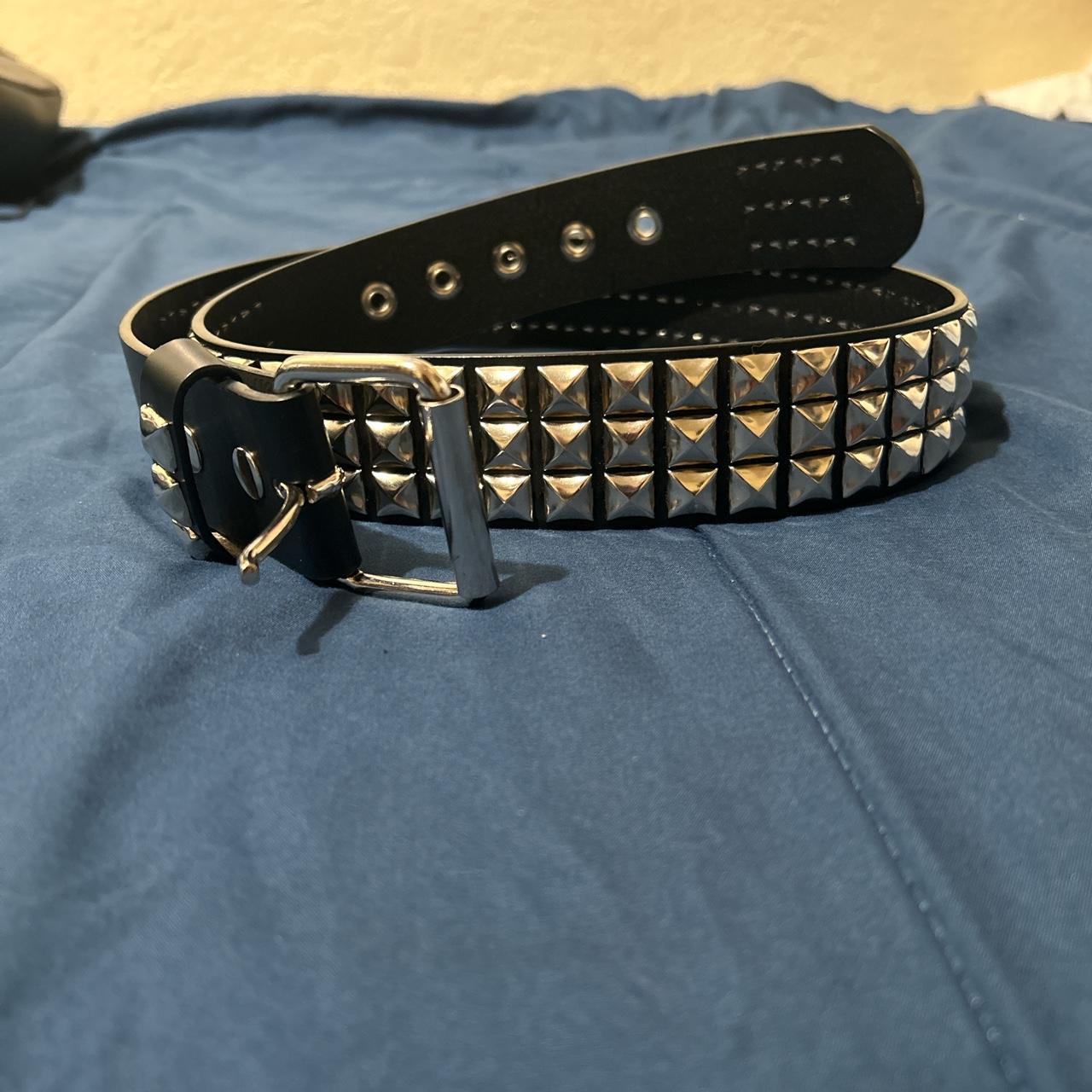 Silver studded belt from Hot Topic. It's a bit old... - Depop