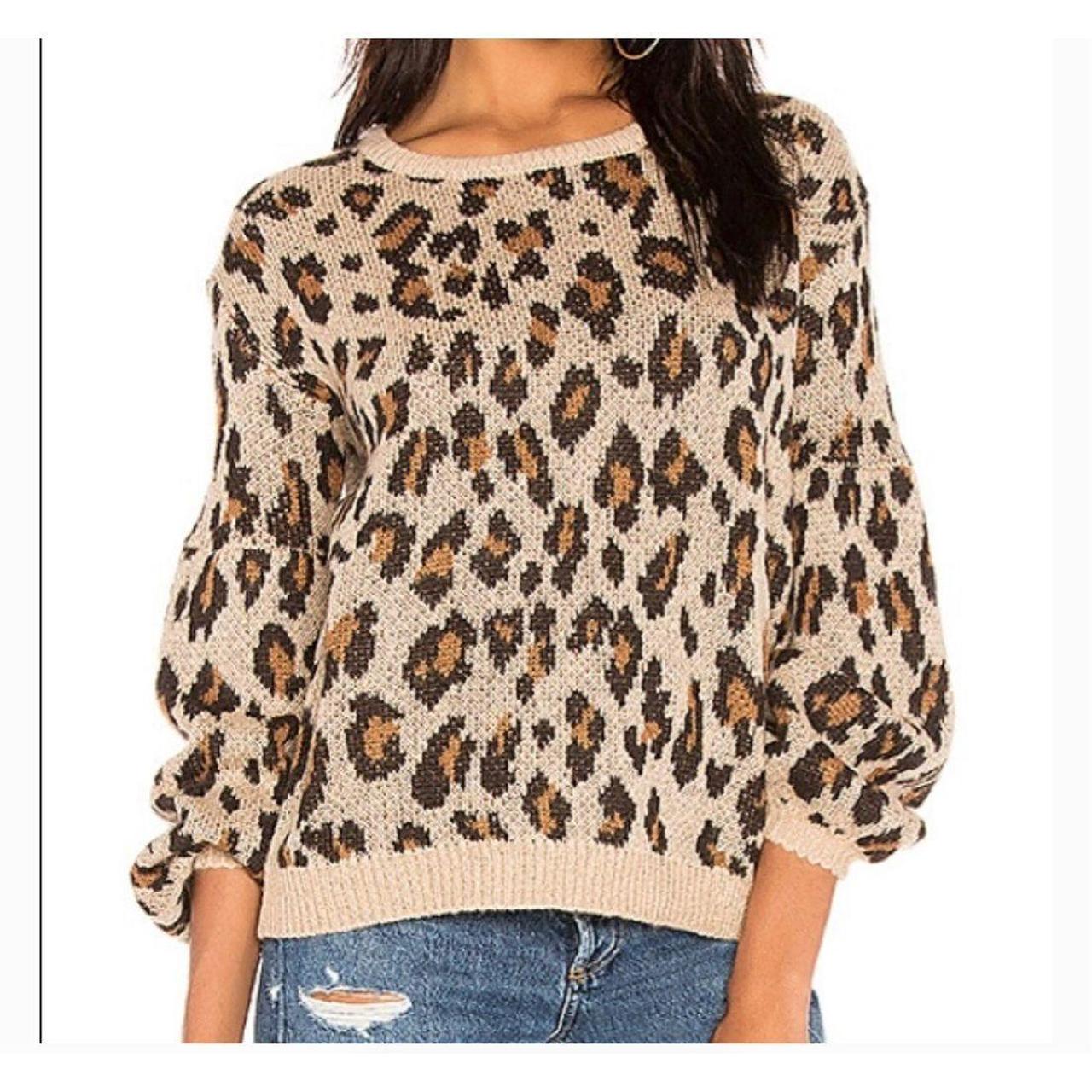 Amuse society leopard on sale sweater