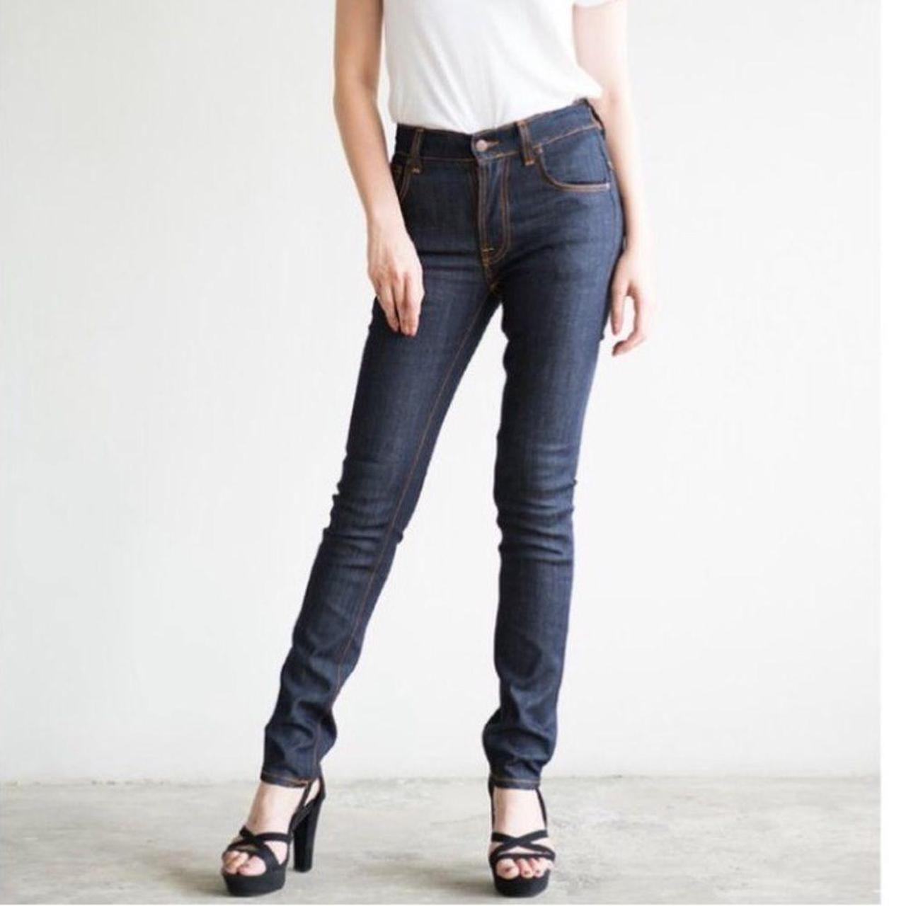 EUC. Nudie Jeans CO Thin Finn Slim Fit High Waist...