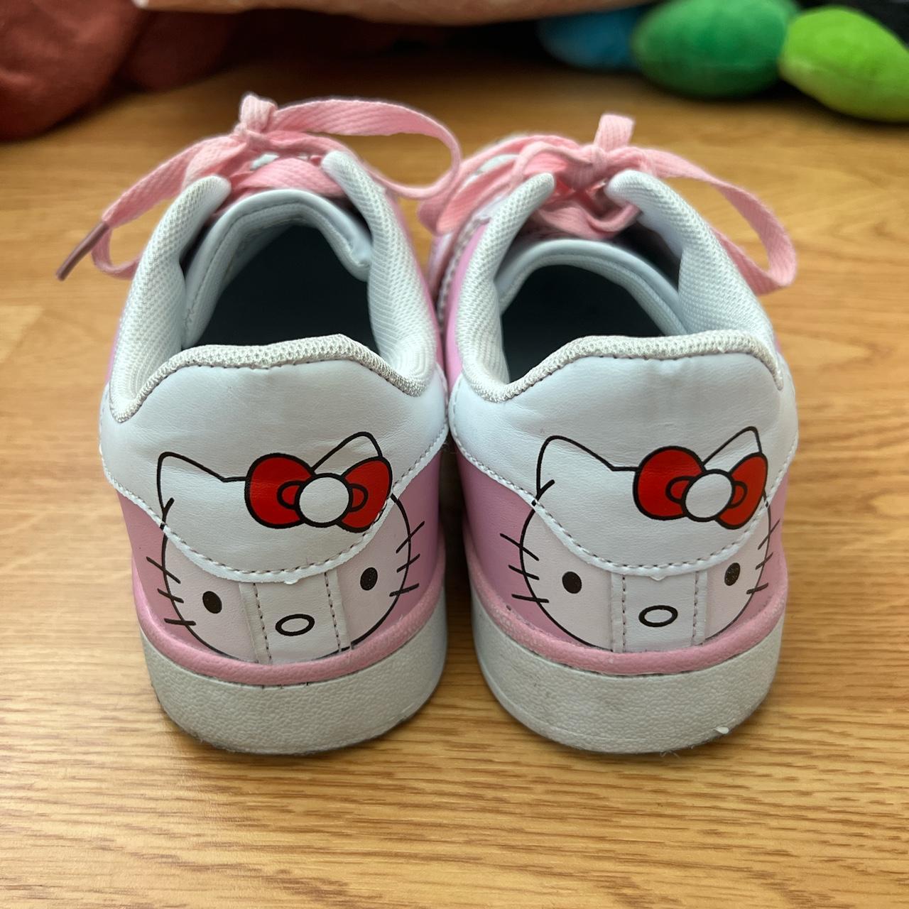 hello kitty sanrio adidas inspired shoes worn a few... - Depop