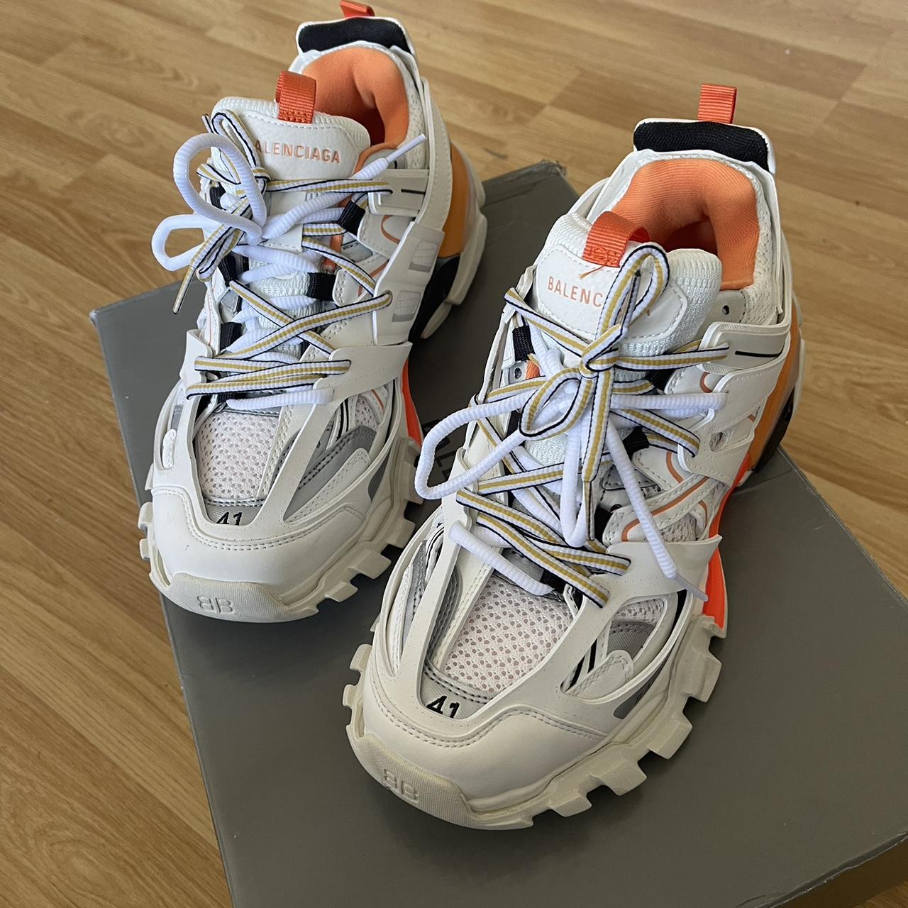 Balenciaga track 3. orange on sale white