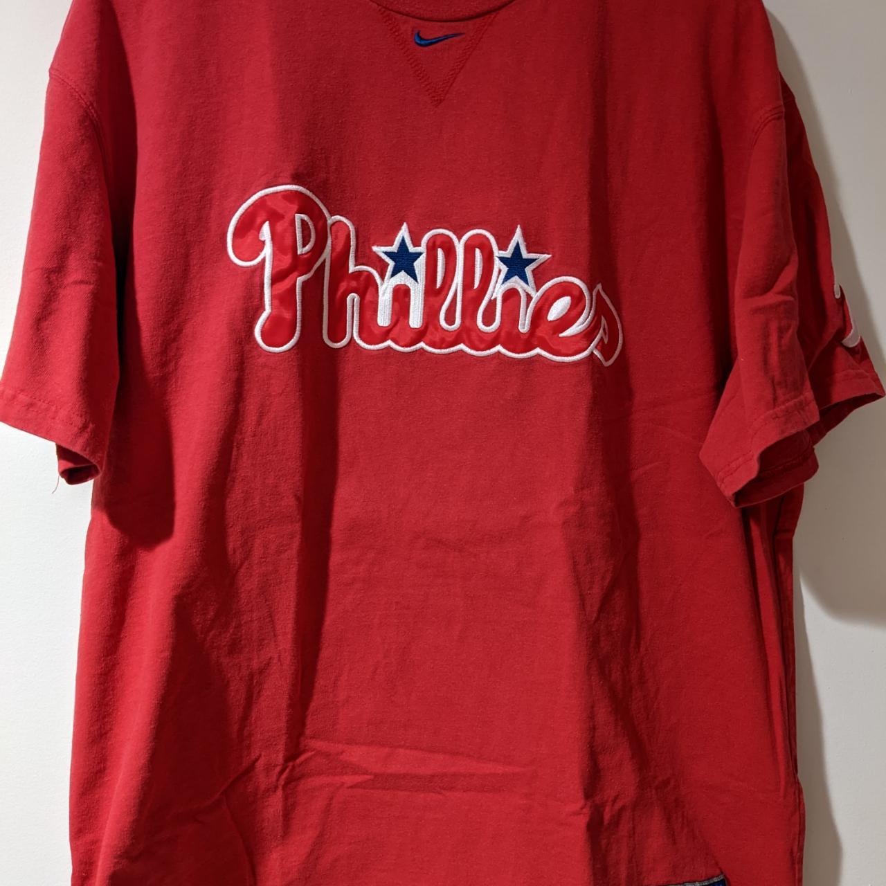 Vintage Phillies Top By Pink A little worn in the - Depop
