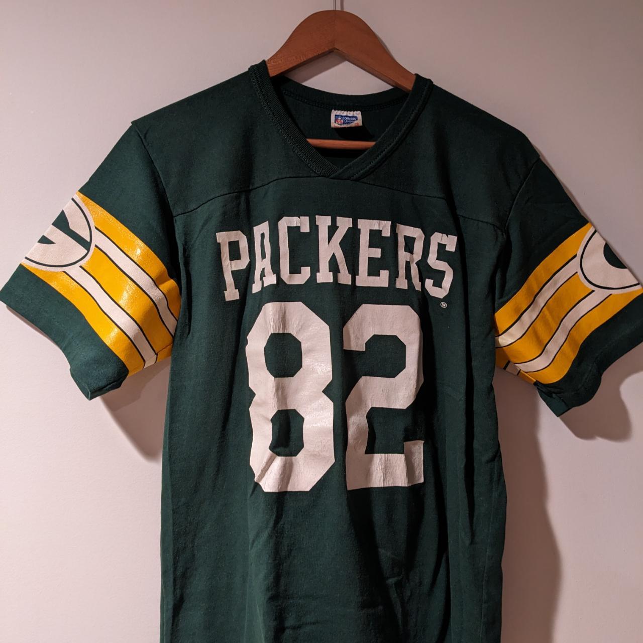 Vintage 90s Green Bay Packers #84 3/4 Sleeve Green - Depop