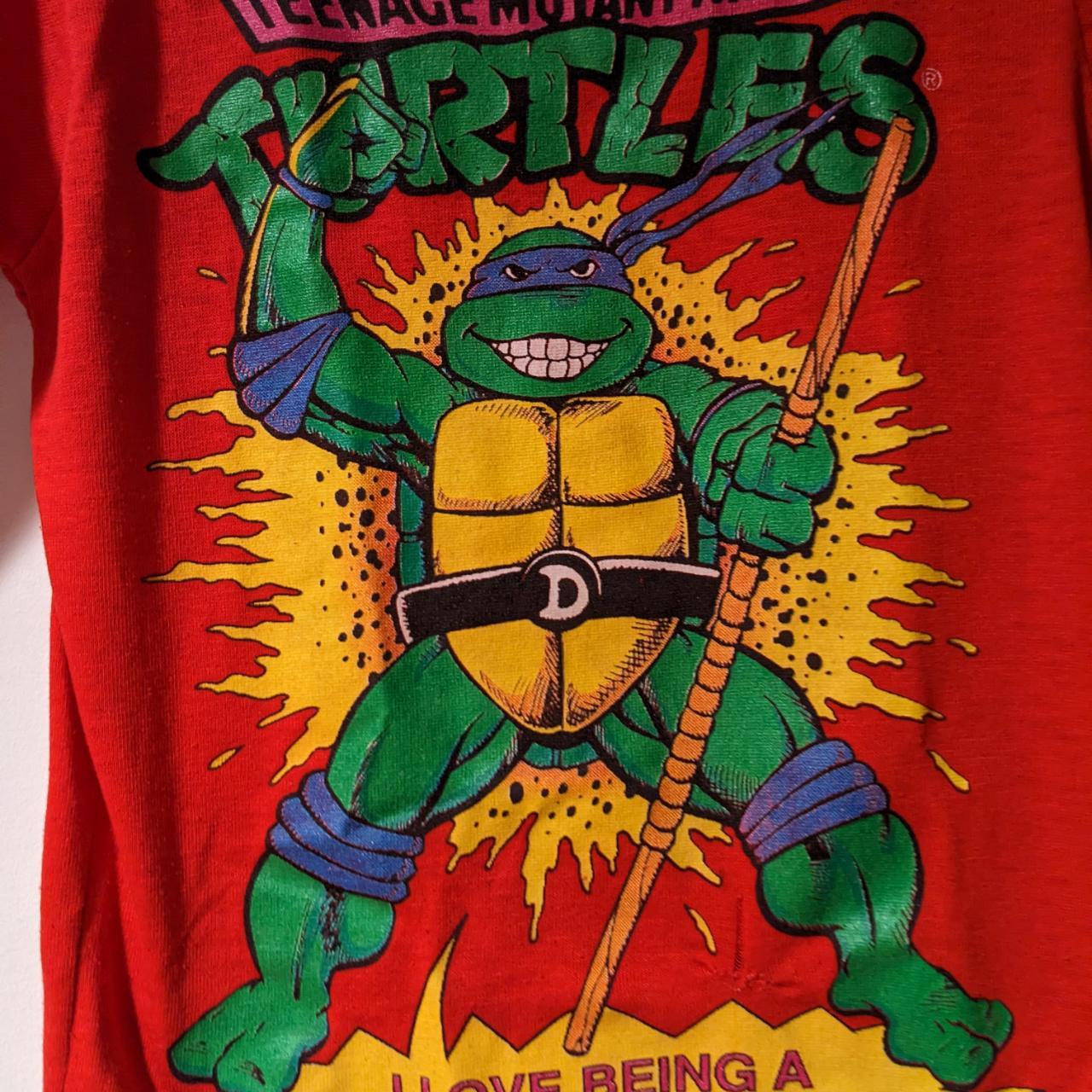 green teenage mutant ninja turtles 🐢 t shirt size: - Depop