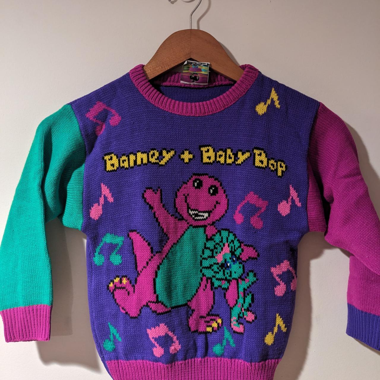 Vintage 1992 Barney The Dinosaur Baby Bop Youth... - Depop