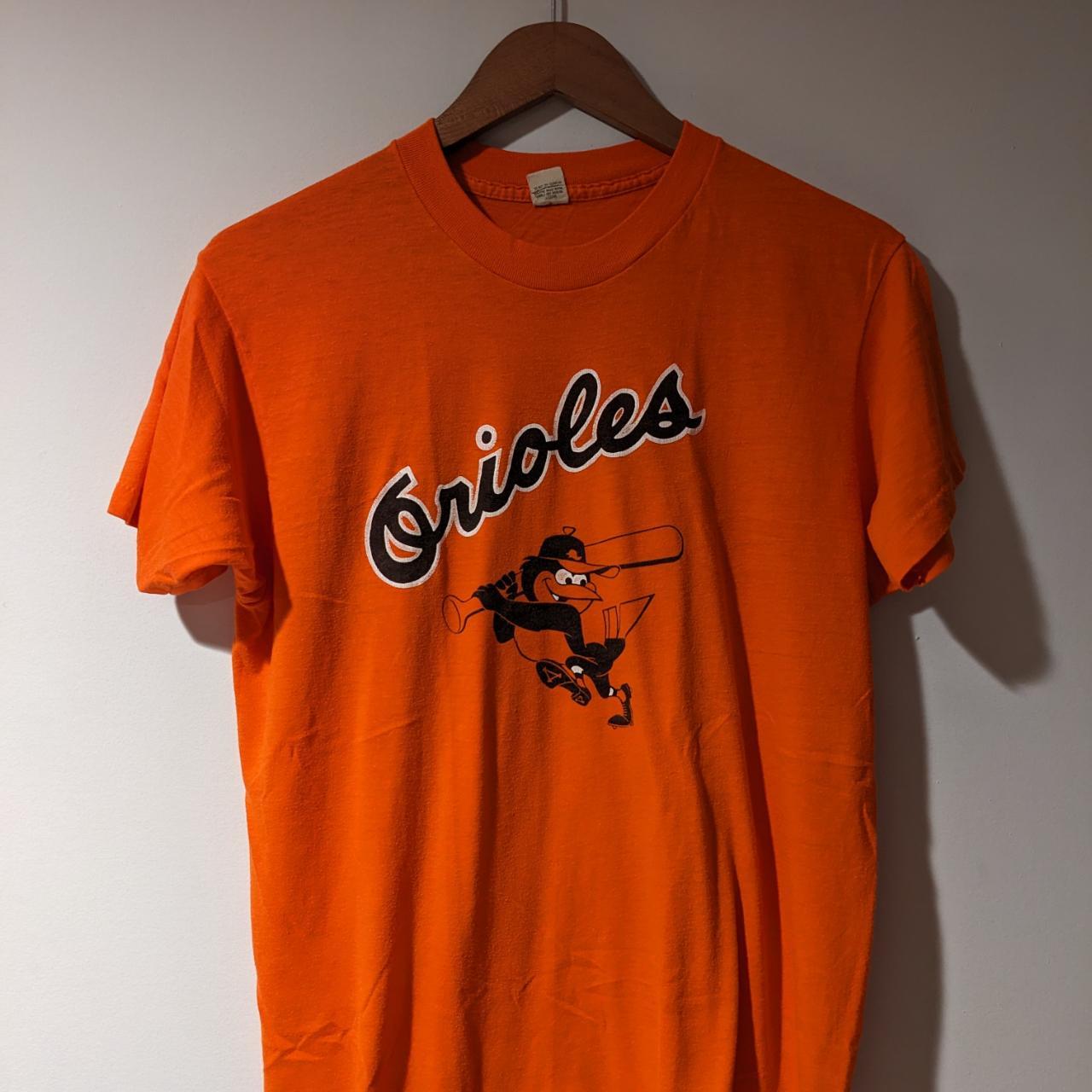 Vintage 1980s Orioles MLB Baseball Orange X-Large - Depop