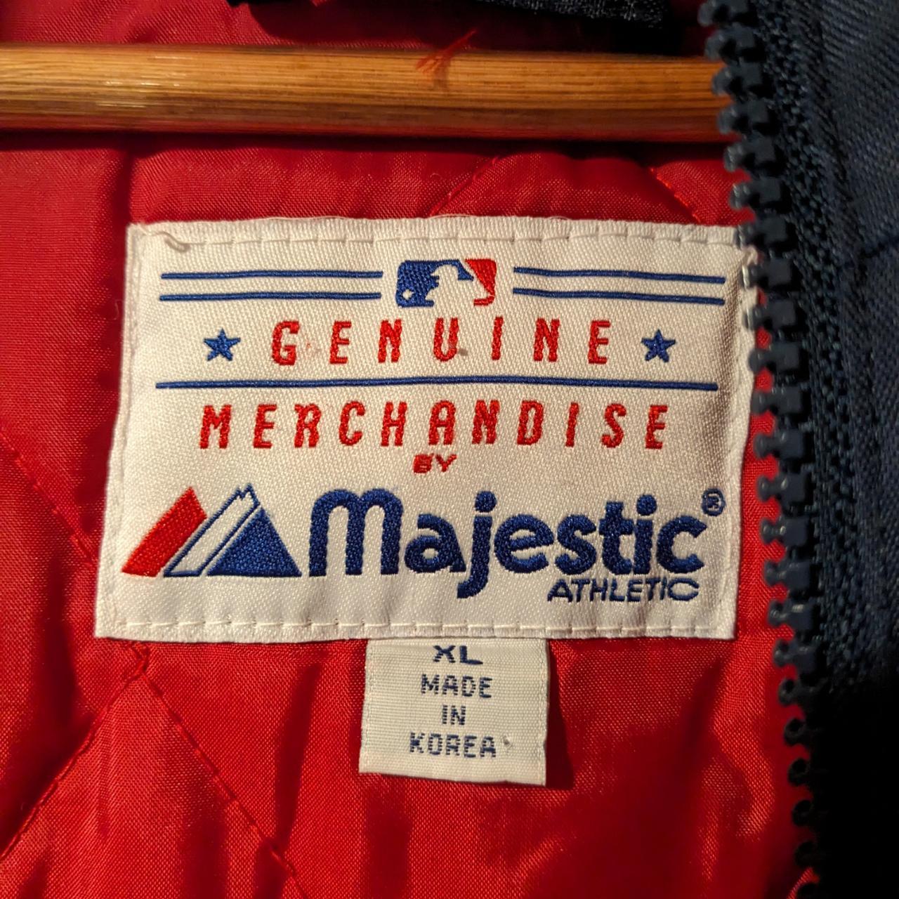 Vintage 90s Majestic ATLANTA BRAVES Baseball Full Zip Jacket Size 2XL XXL