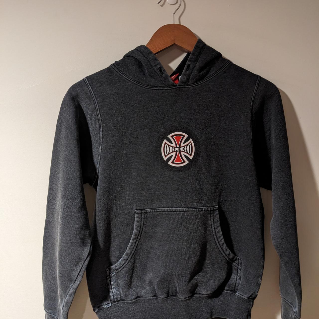 90s INDEPENDENT TRUCK CO プルオーバー フーディー Vintage Independent Trucks Co Skateboarding Black | Depop