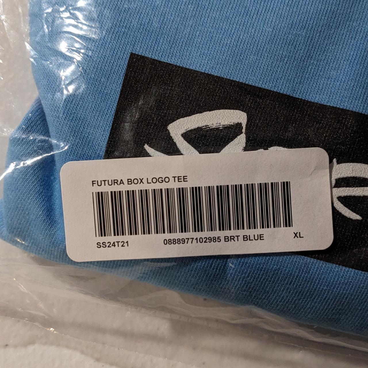 Supreme Futura Box Logo Blue X-Large T-Shirt Brand... - Depop