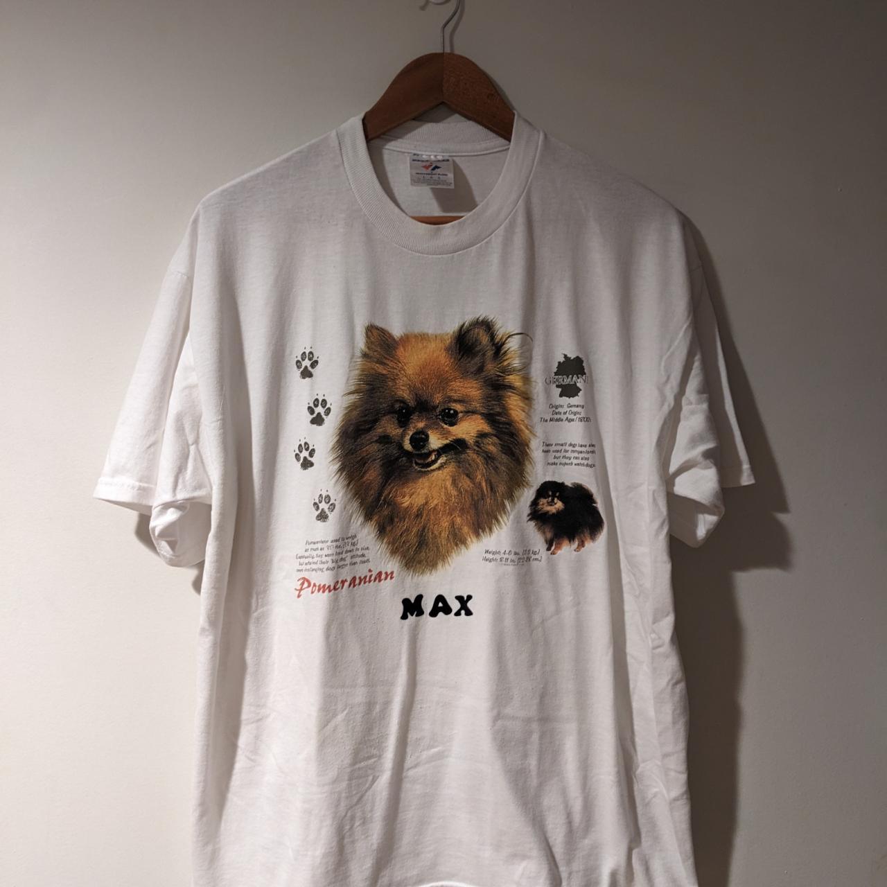 Vintage 90's JERZEES Cute Dog Animal Graphic T-shirt Vintage