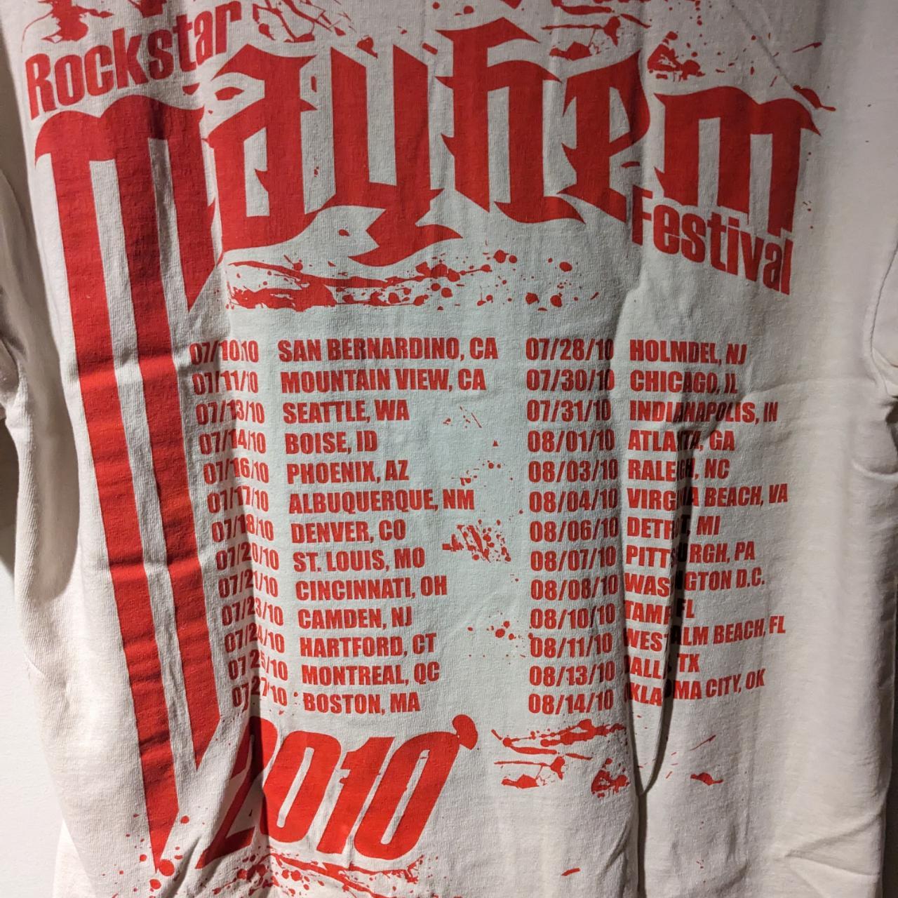 Vintage 2010 Rockstar Mayhem Festival Beige Depop
