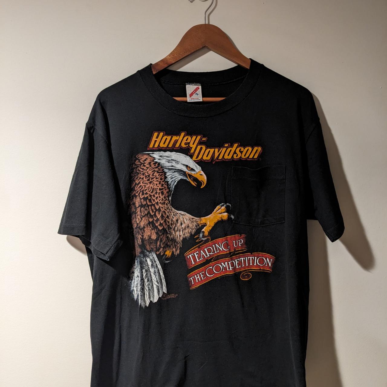 Popular Harley Davidson Motorcycles 1985 Vintage Biker Tee Shirt