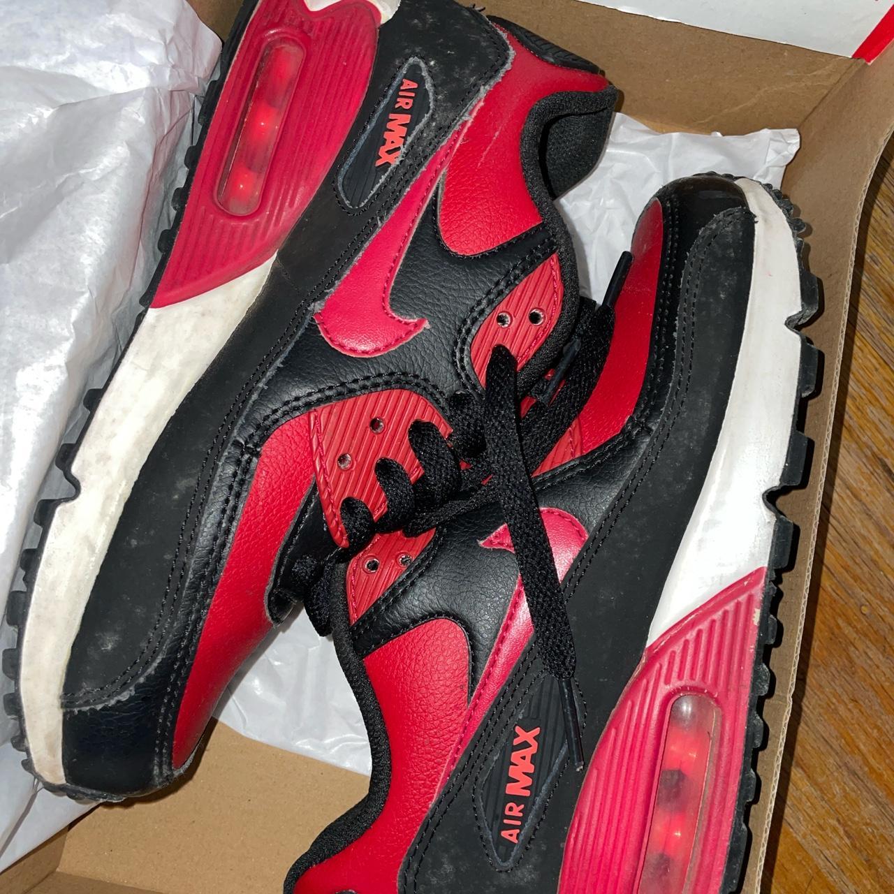 Red and Black Trainers Depop