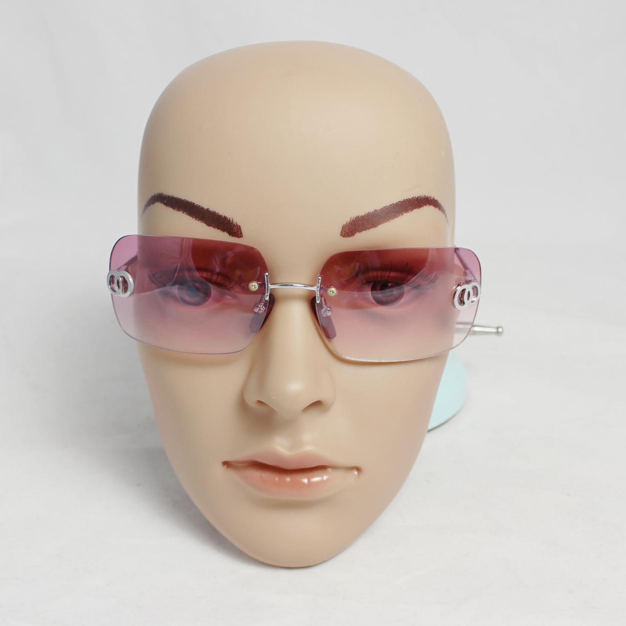 Y2K VTG RIMLESS PINK 2000S SUNGLASSES bratz with a... - Depop