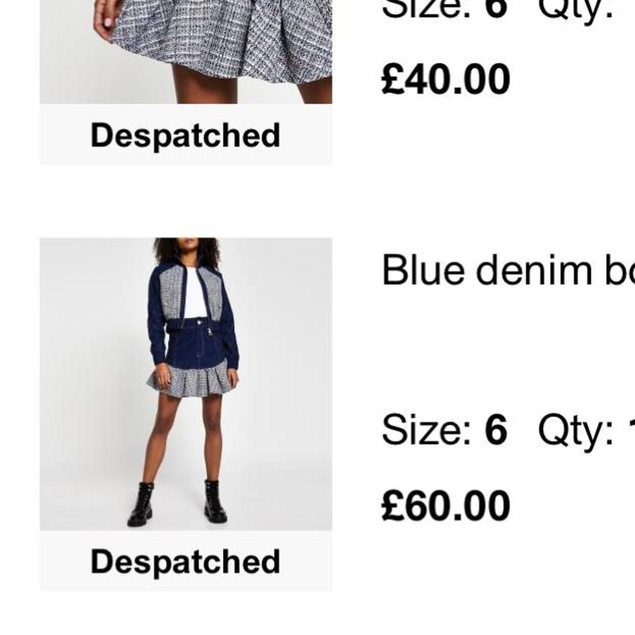 RIVER ISLAND blue denim boucle coord perfect... Depop