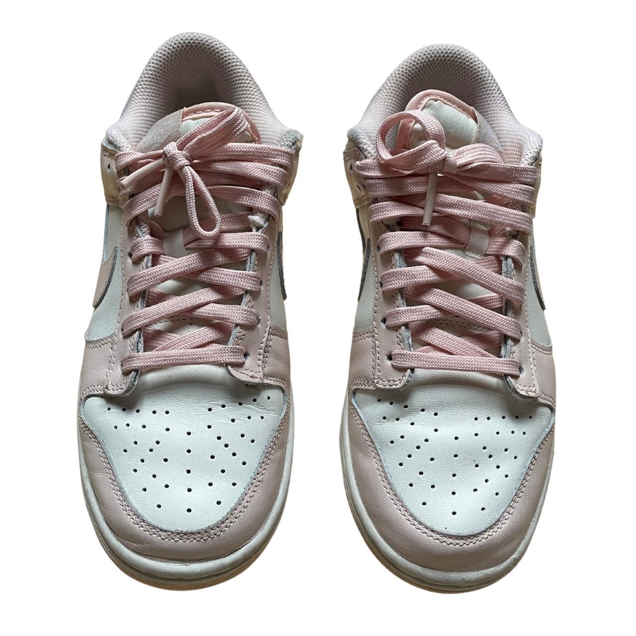 Nike Women's White and Pink Trainers | Depop