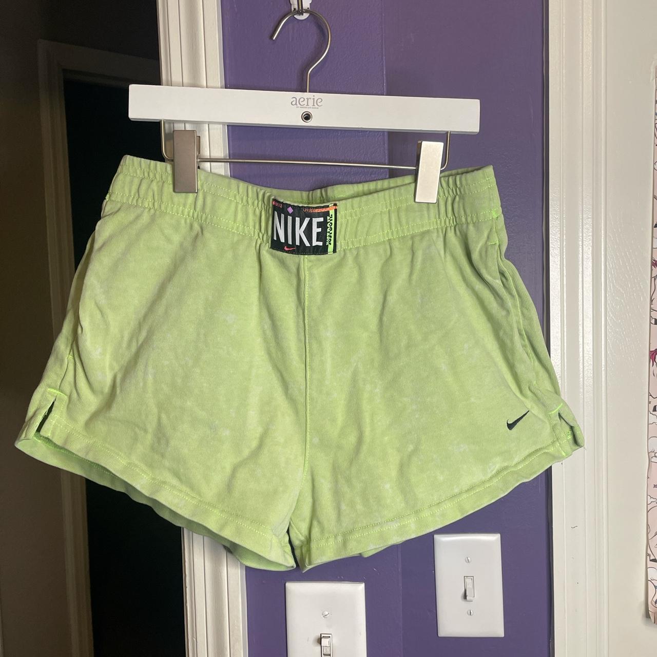 Lime green clearance nike shorts womens