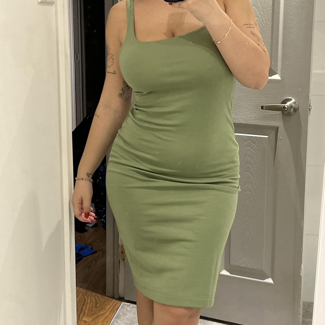 Zara trafaluc shop green dress