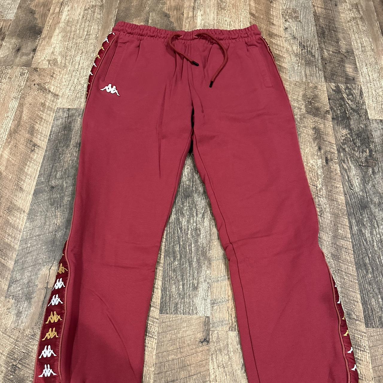 Kappa hot sale burgundy joggers