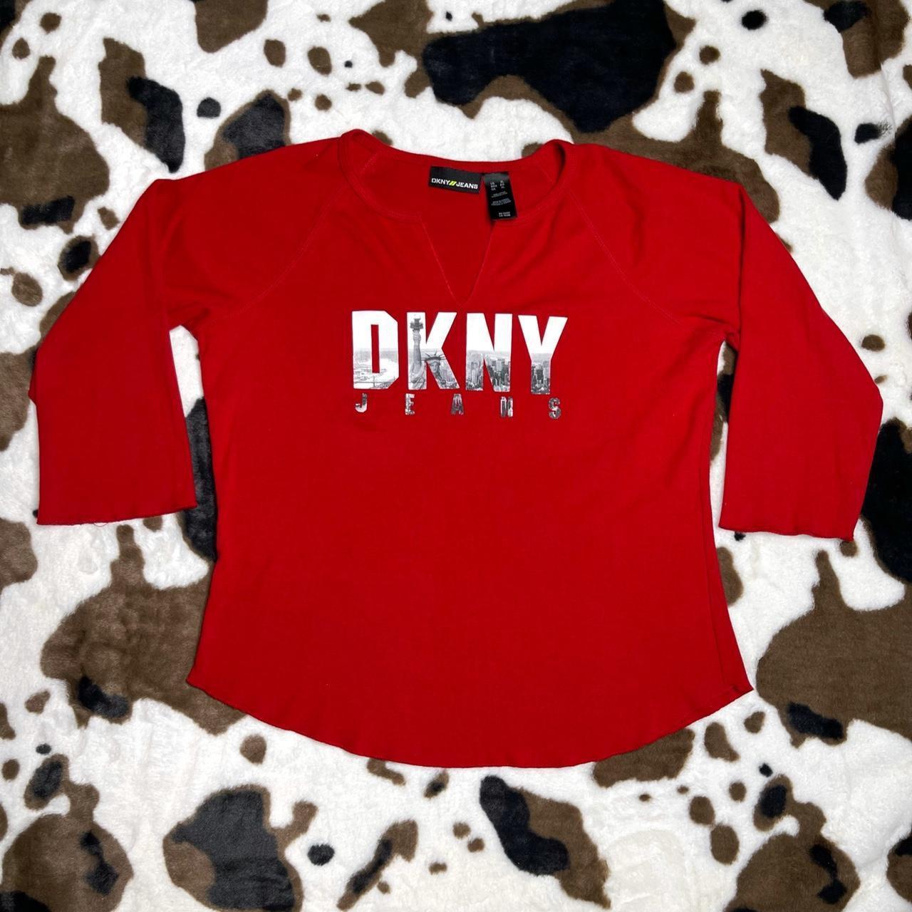 DKNY Vネック長袖カットソー y2k 90s archive 平成 - メルカリ