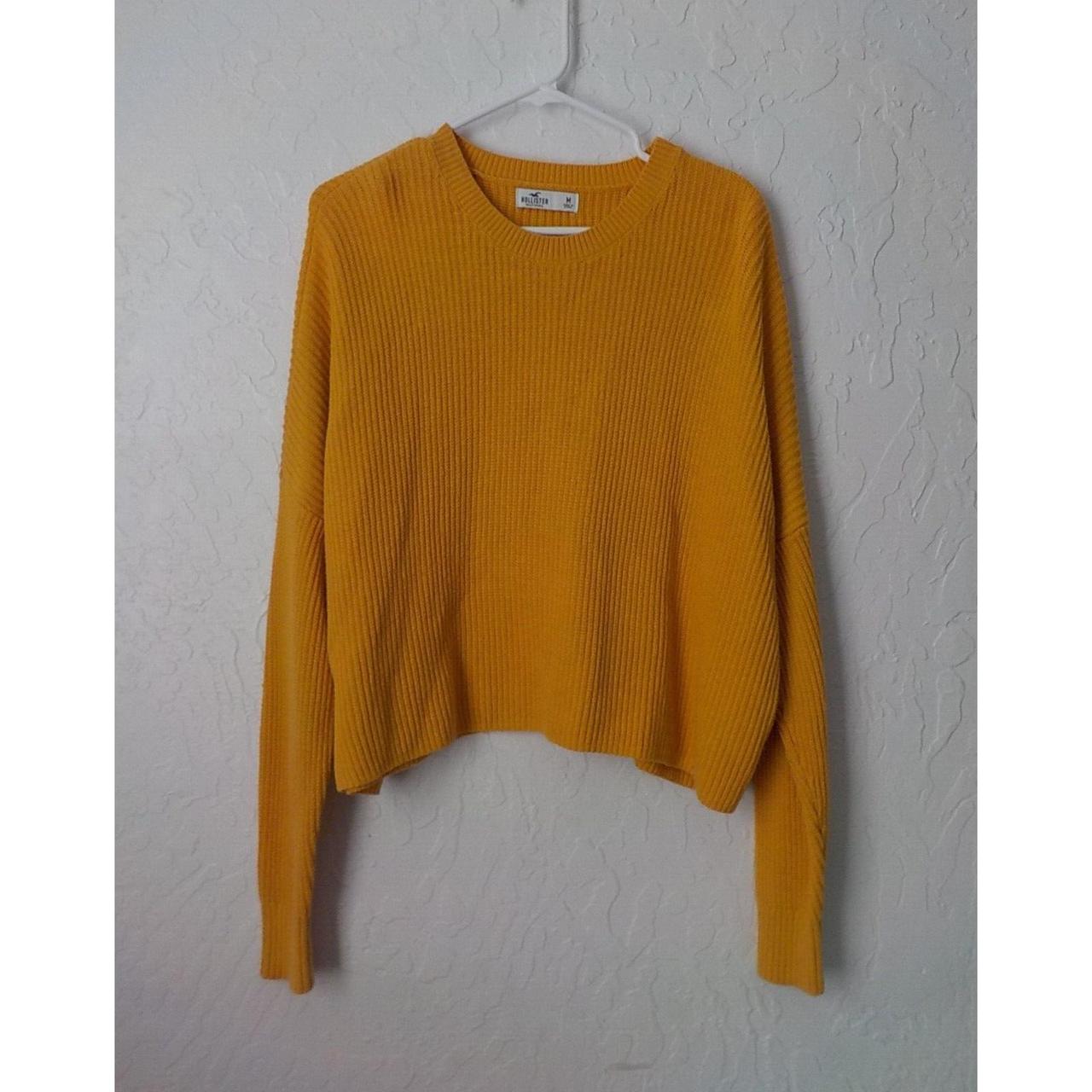 Hollister Mustard Yellow Cable Knit Sweater Women s