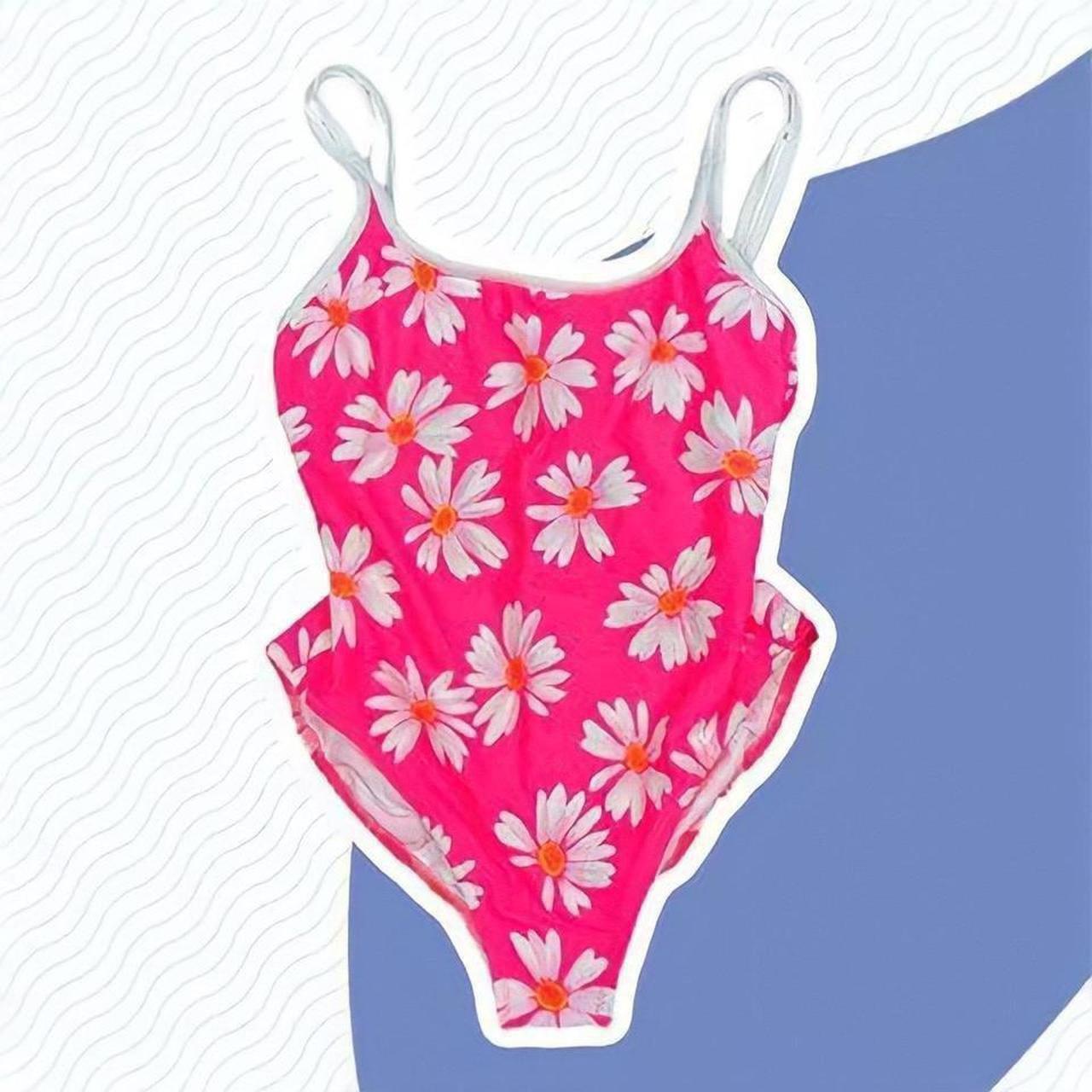 JAG Women's Pink and White Swimsuit-one-piece