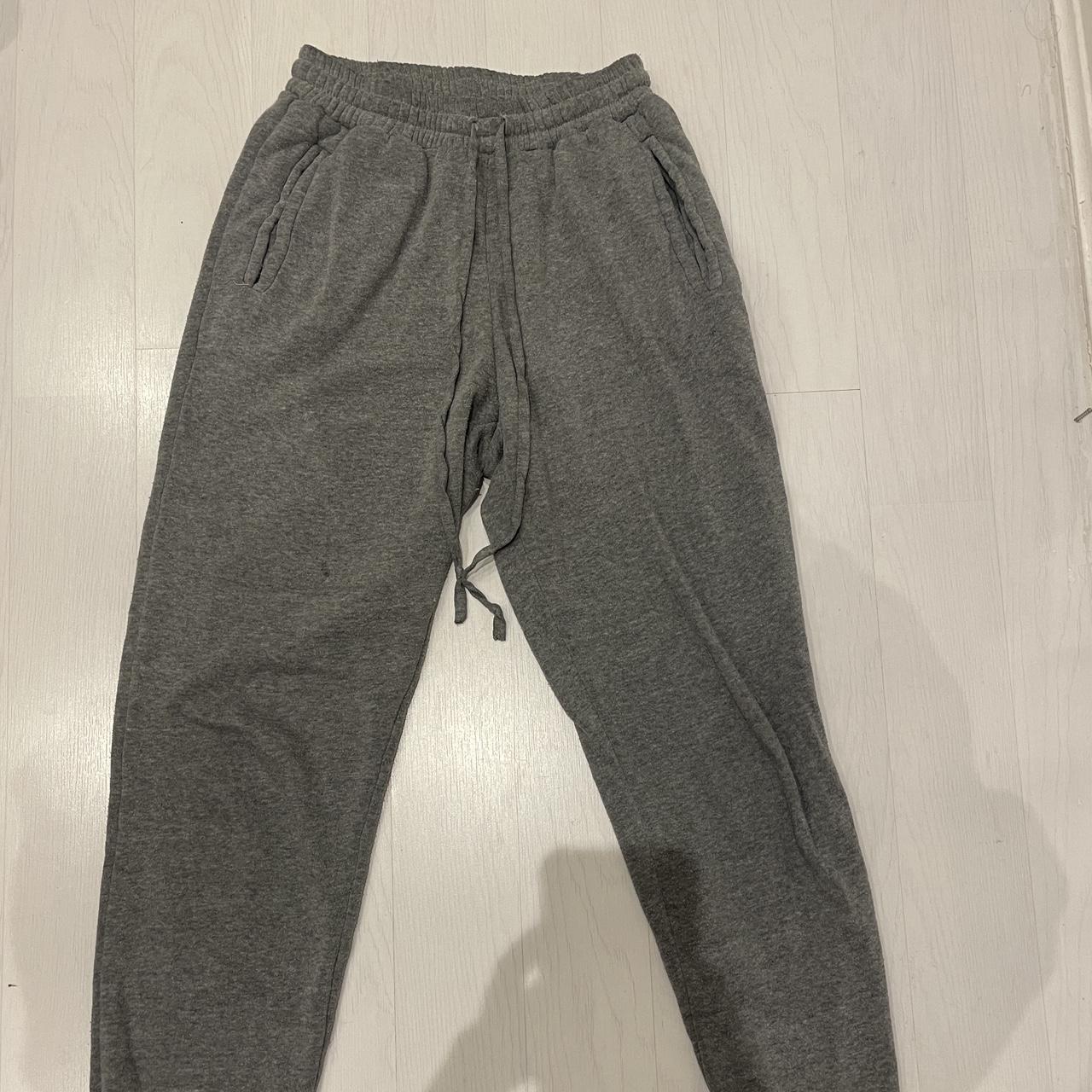 Grey Brandy Melville Tracksuit Bottoms Worn before,... - Depop