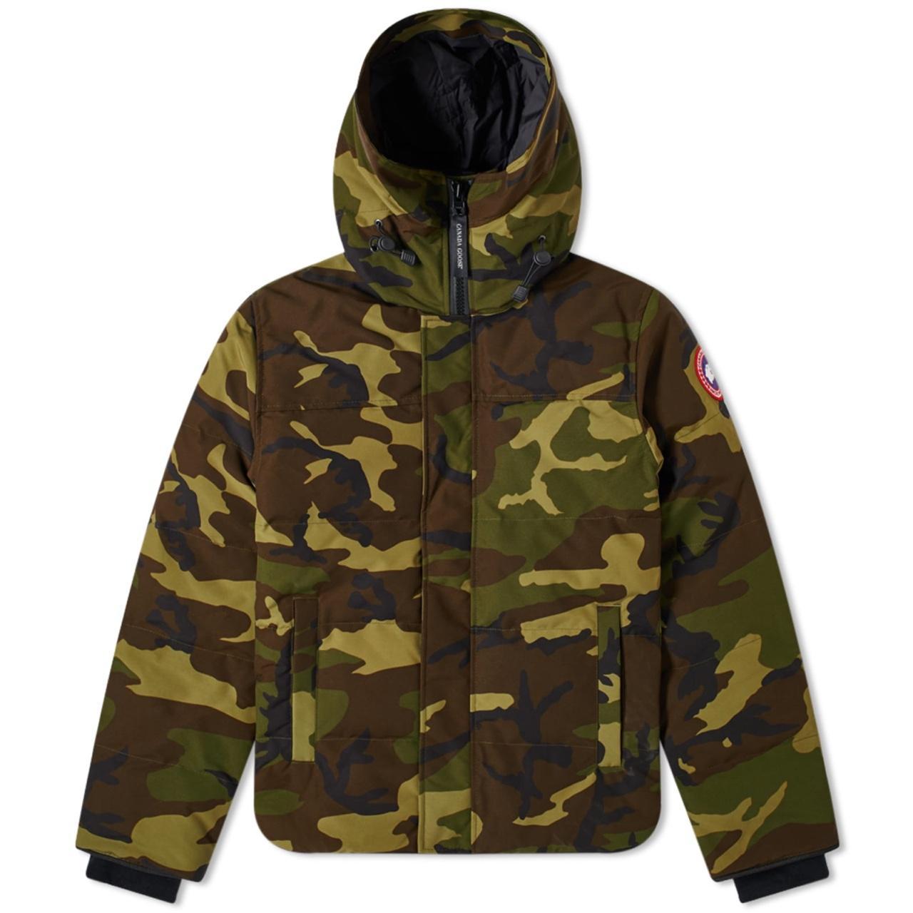 Canada goose macmillan hooded parka coat camo outlet green