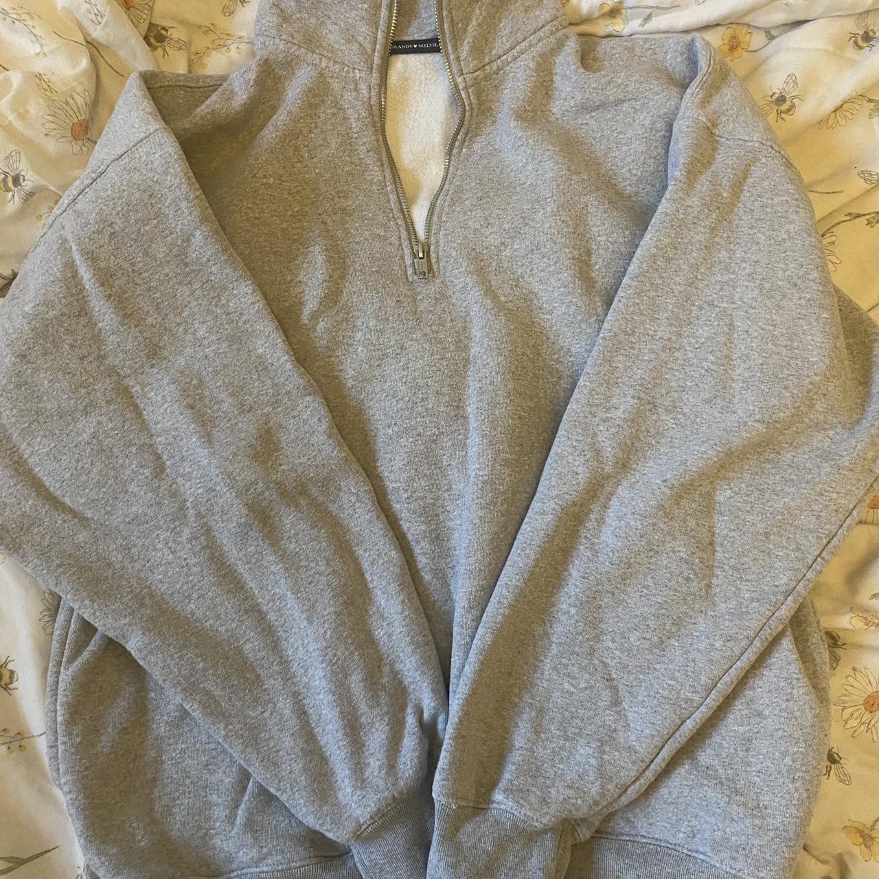 brandy grey quarter zip great condition only worn... Depop