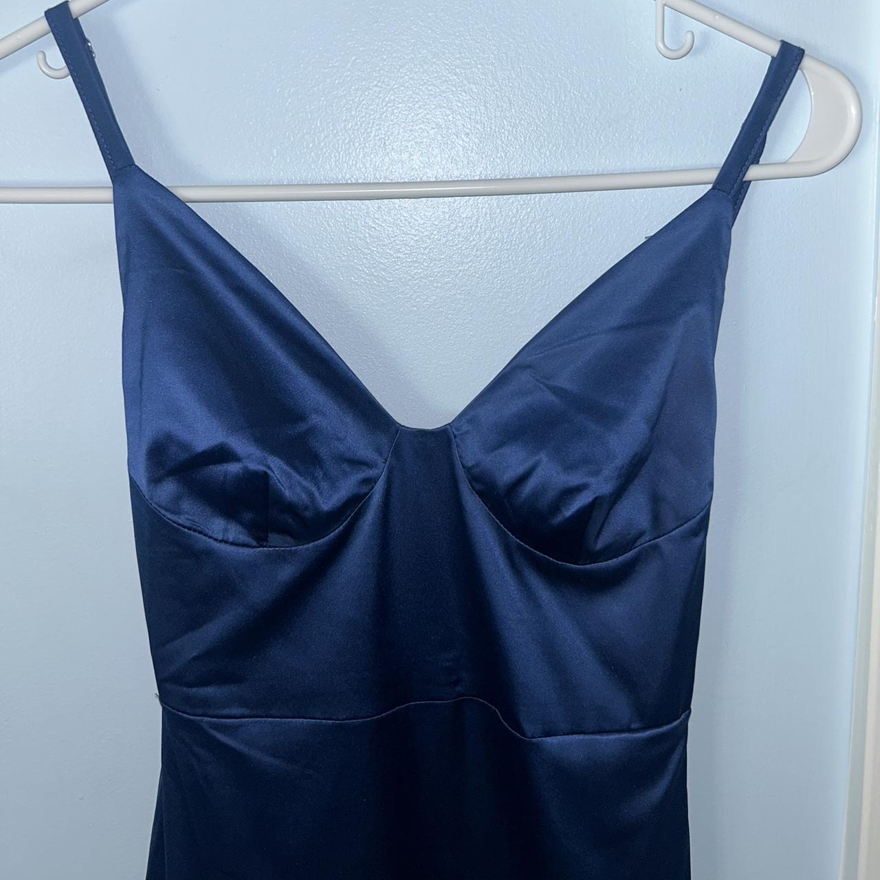 XXS silk formal maxi dress with tags never... Depop