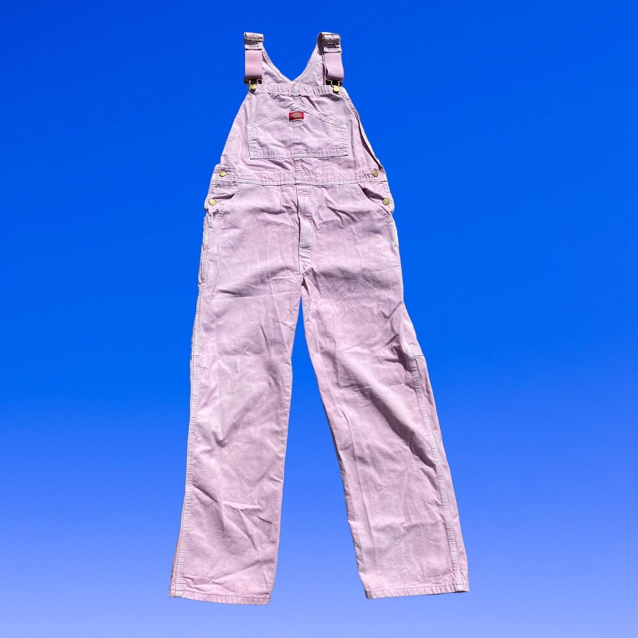 Y2k pink dickies overalls size 32x30 Very minimal... Depop