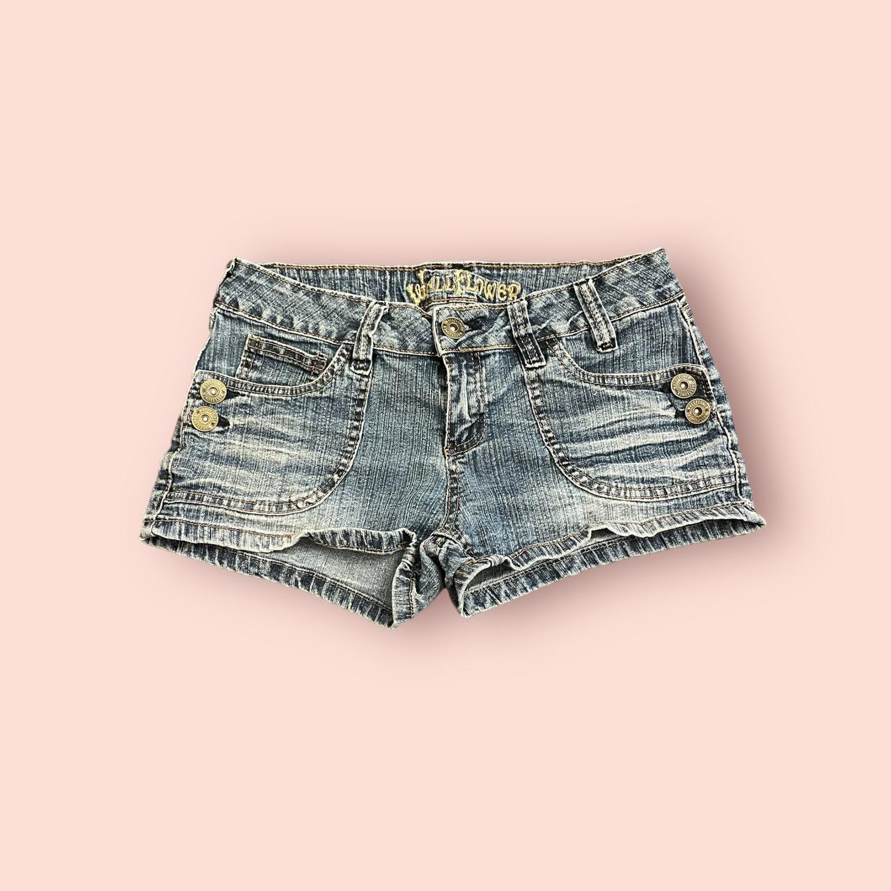 Mini Y2k Shorts🦋 The Cutest Dark Wash Y2k Mini... - Depop