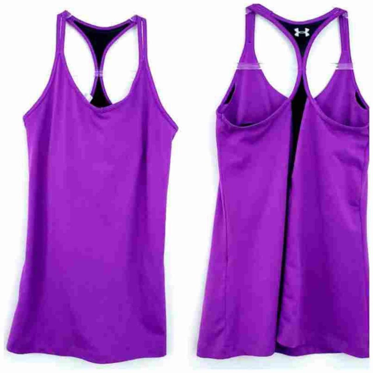 Under Armour Racerback Tank Top Purple XS XSmall - Depop