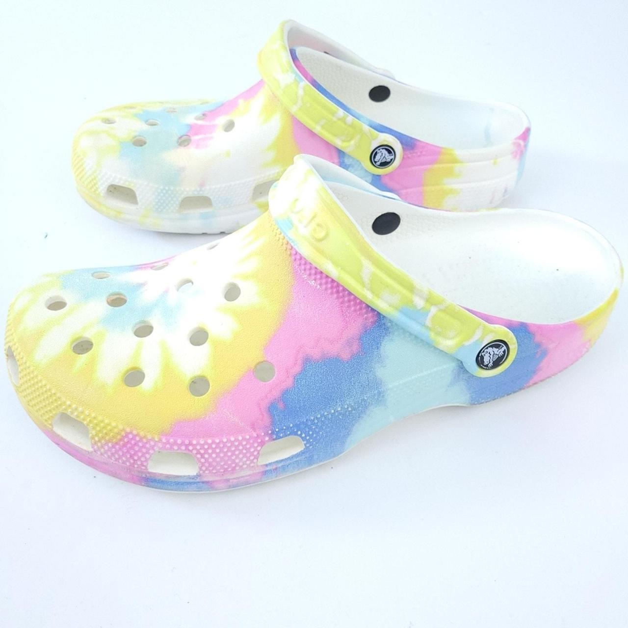 Pink and yellow crocs online