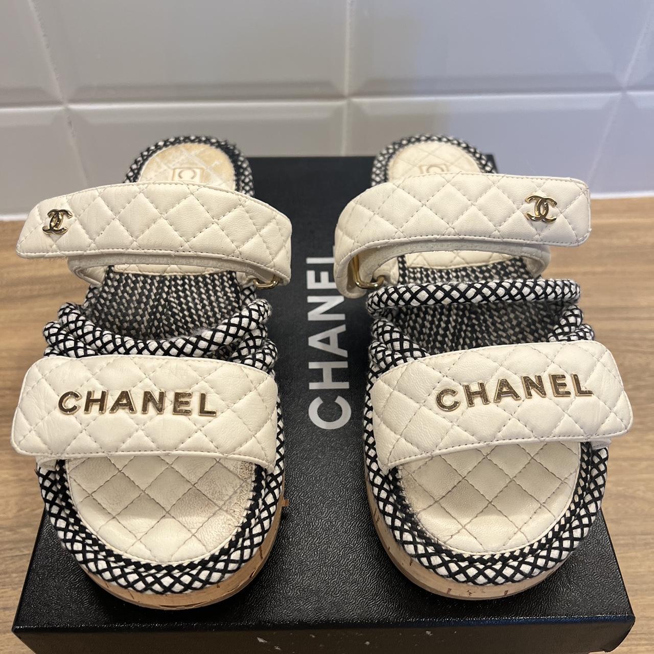 Authentic Chanel Slides Great Condition Size... Depop