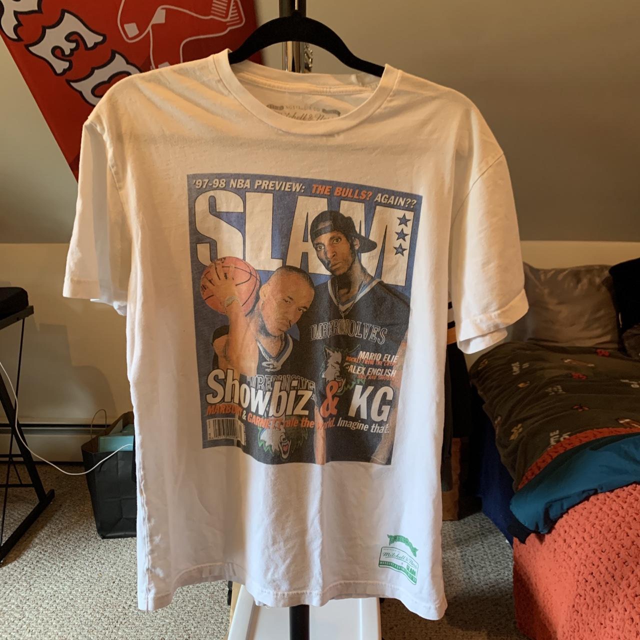 SLAM KG and Showbiz t shirt Mitchell and Ness Size... - Depop