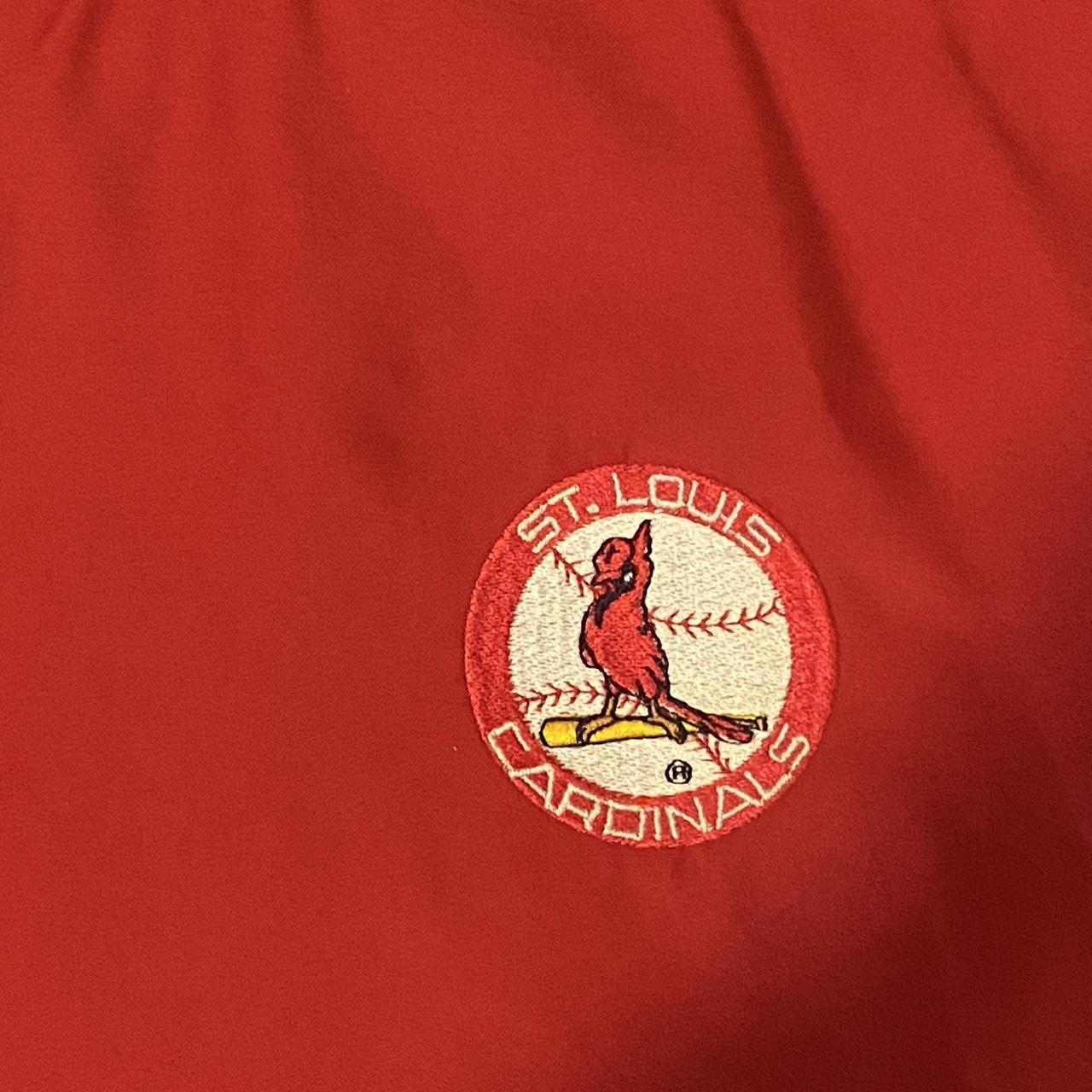 90s St. Louis Cardinals Reversible windbreaker Size - Depop