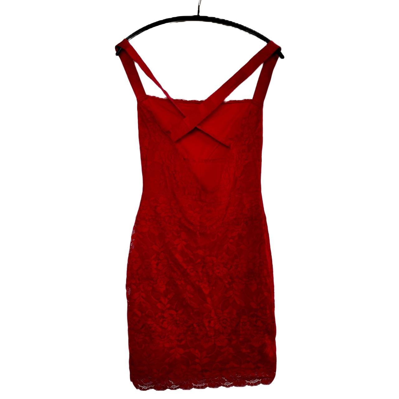 Guess red outlet lace dress