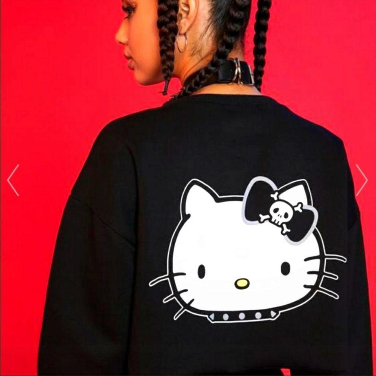 Dolls Kill Hello Kitty Crop Top Sweatshirt Size Depop