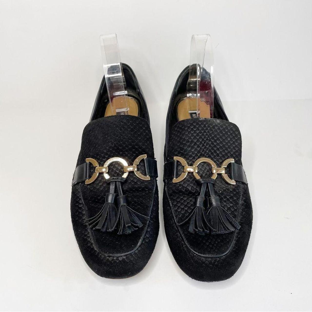 River Island Women's Black and Gold Loafers (2)