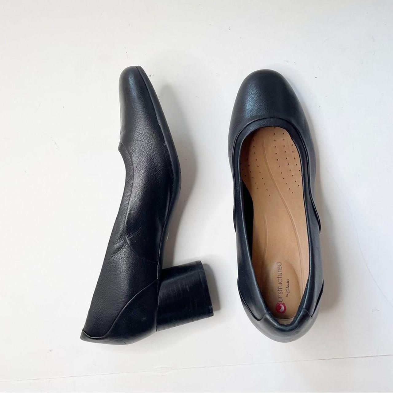 Clarks black best sale shoes size 7