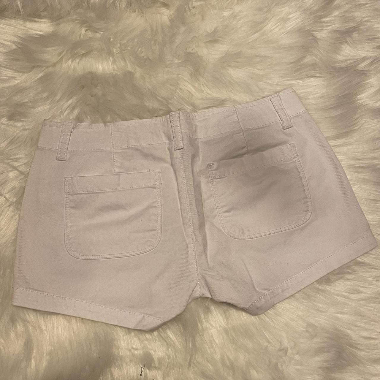 arizona jeans white shorts size 0 perfect... - Depop