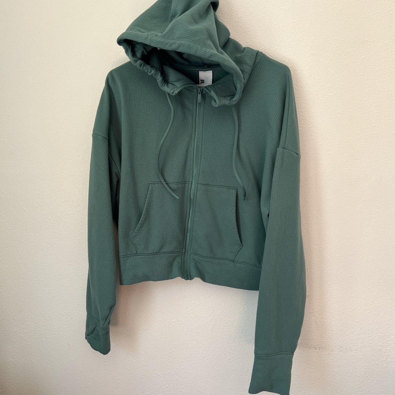 super cute, cropped zip-up hoodie light weight, but... - Depop