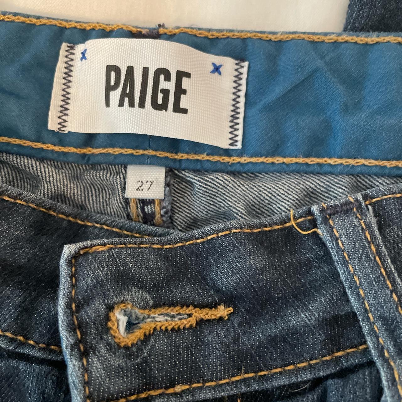 PAIGE Women's Blue Jeans | Depop