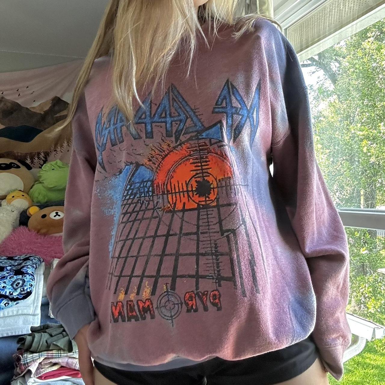 Def leppard sweatshirt tie hot sale dye