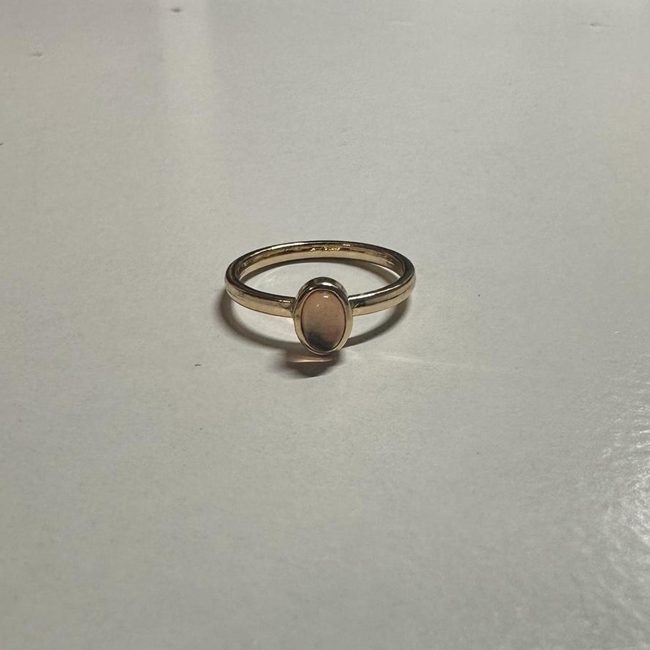 clear orange gem ring size 8 - Depop