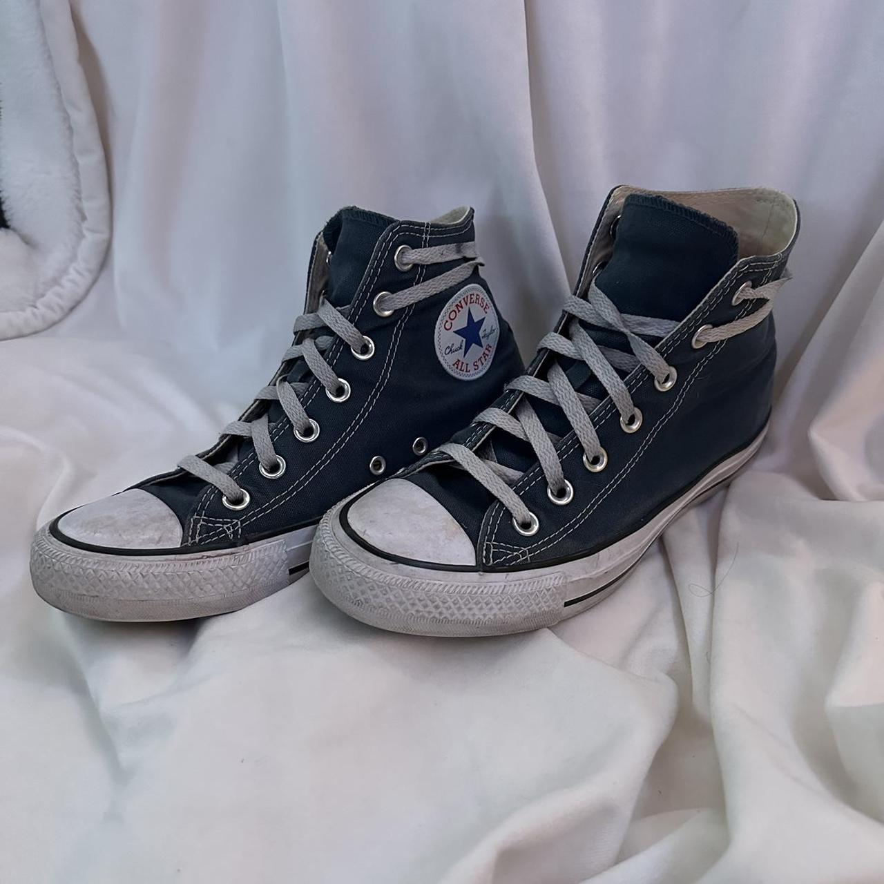 Dark Blue Converse All Stars I bought these used off... - Depop