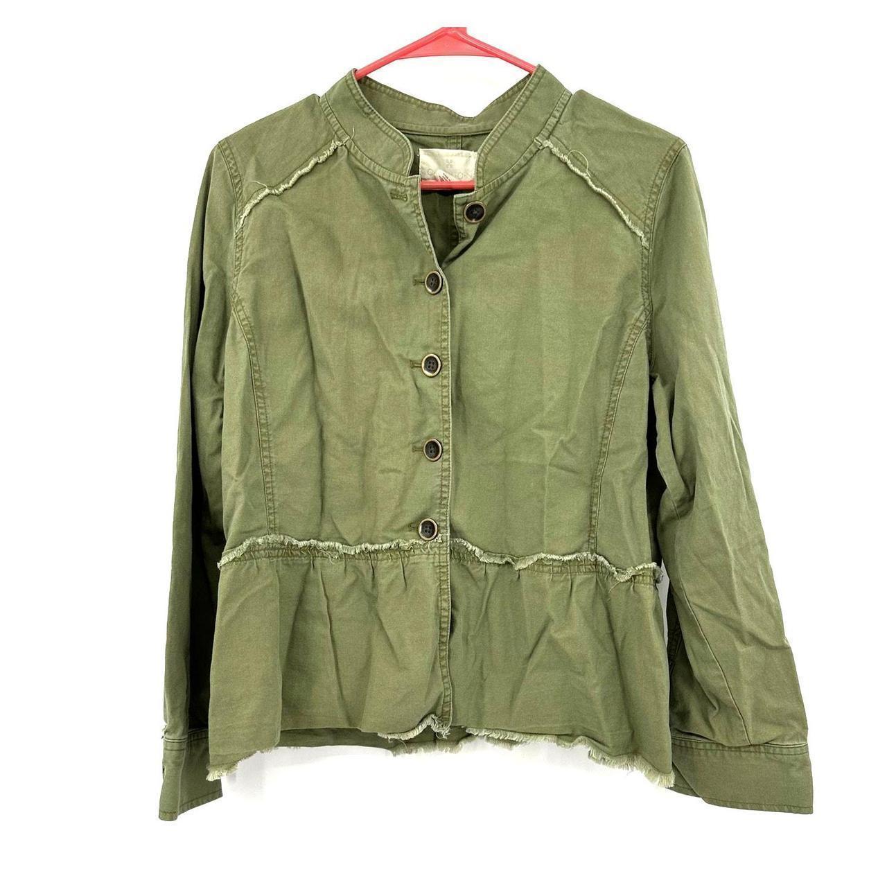 Women's Jacket - Green - M – Caslon Size Medium Petite Jacket Olive Green …